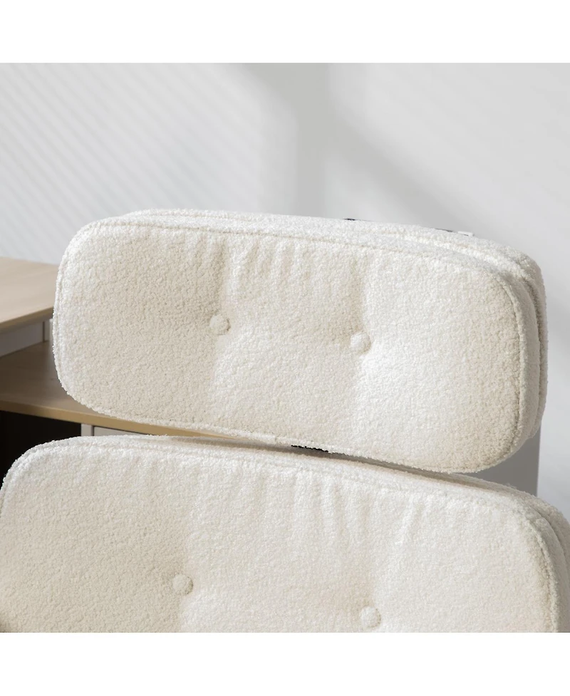 Streamdale Furniture Criss Cross Chair with Adjustable Armrests, Wheels & Headrest