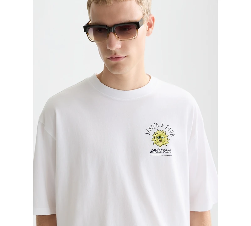 Scotch & Soda Men's Front and Back Artwork Loose-Fit T-Shirt