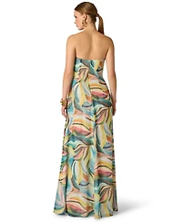 Adrianna Women's Printed Chiffon Long Dress