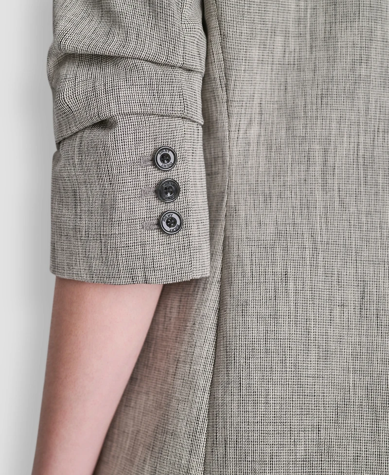 Dkny Petite Notch Collar One Button Jacket