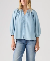 Levi's Plus Relaxed-Fit Button-Front Top