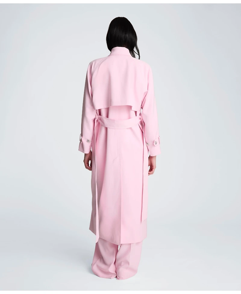 Kenneth Cole Women's Long-Sleeve Notch Collar Trench Coat