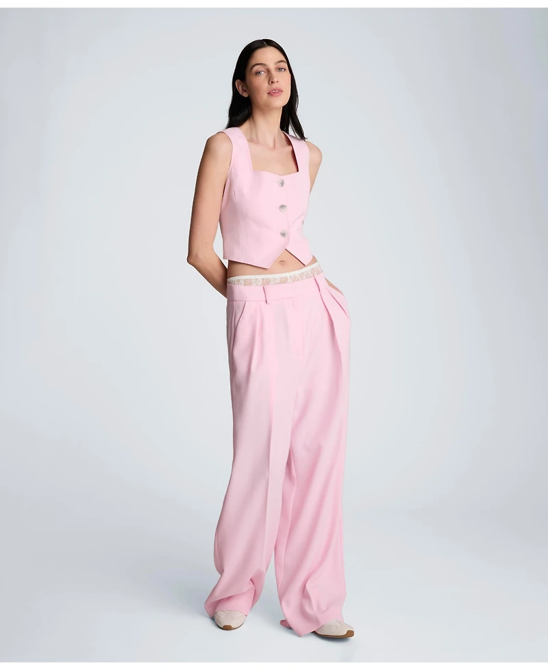 Kenneth Cole Women's Square Neck Crop Vest Top