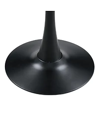 Streamdale Furniture Round Dining Table, 23.6" Tulip Table with Thickened Tabletop & Metal Pedestal