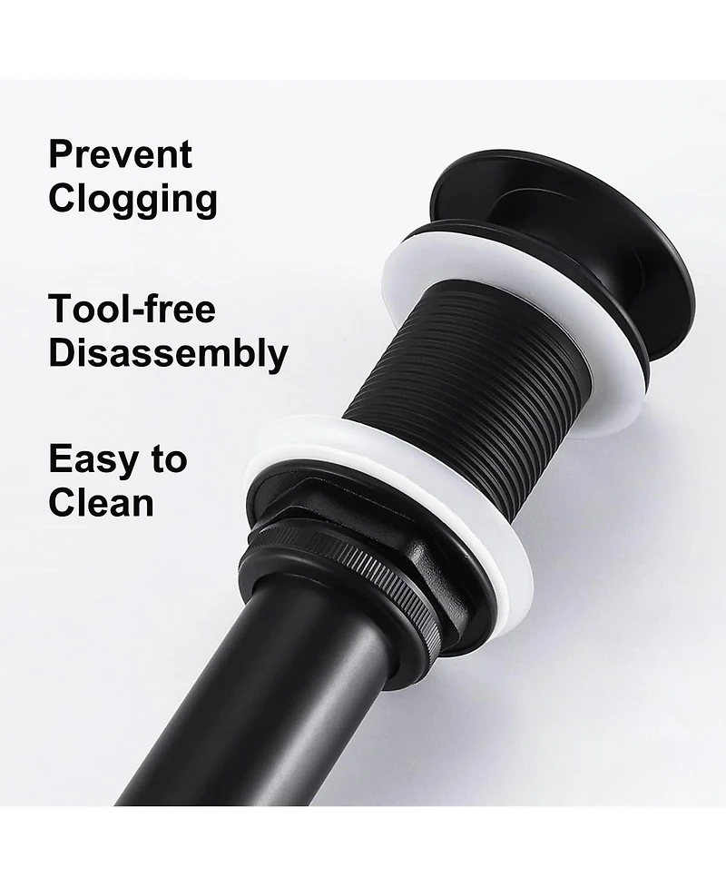 Rainsken 2 Pcs Bathroom Sink Drain without Overflow