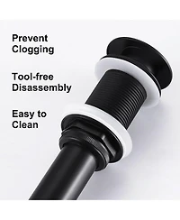 Rainsken 2 Pcs Bathroom Sink Drain without Overflow