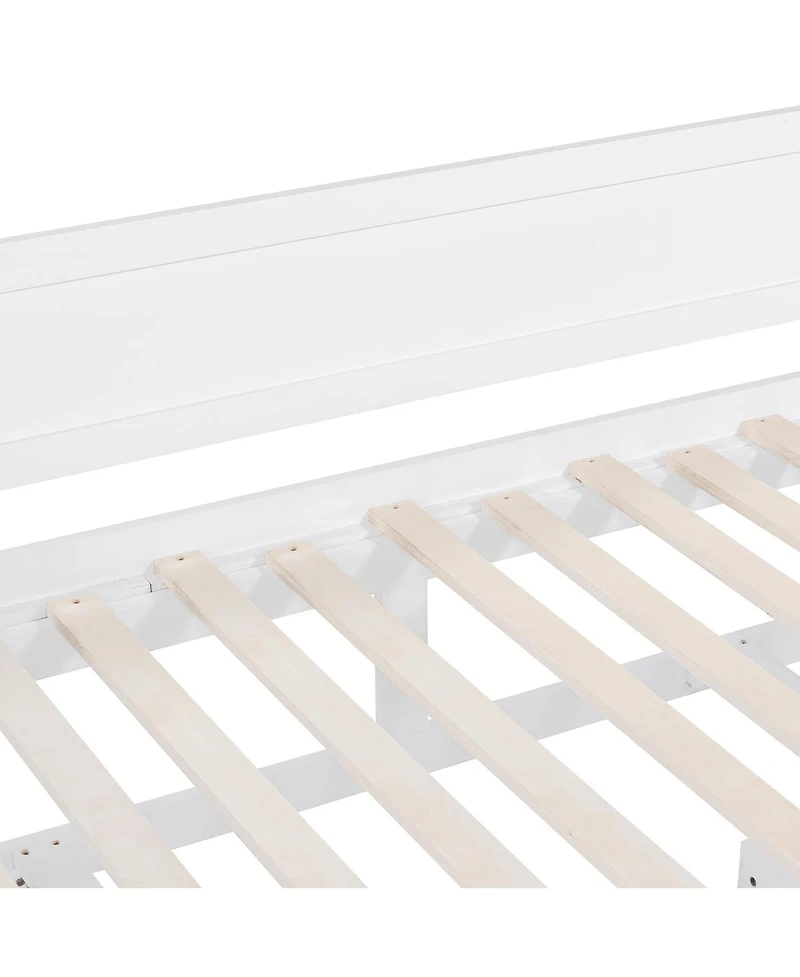 Streamdale Furniture Wooden Daybed with Trundle, Storage Drawers, Extendable Sofa Bed