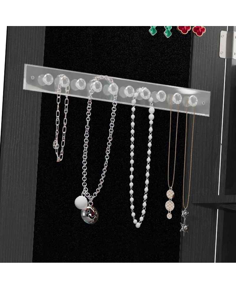 Streamdale Furniture 360degree(s) Swivel Jewelry Cabinet with Full Length Mirror