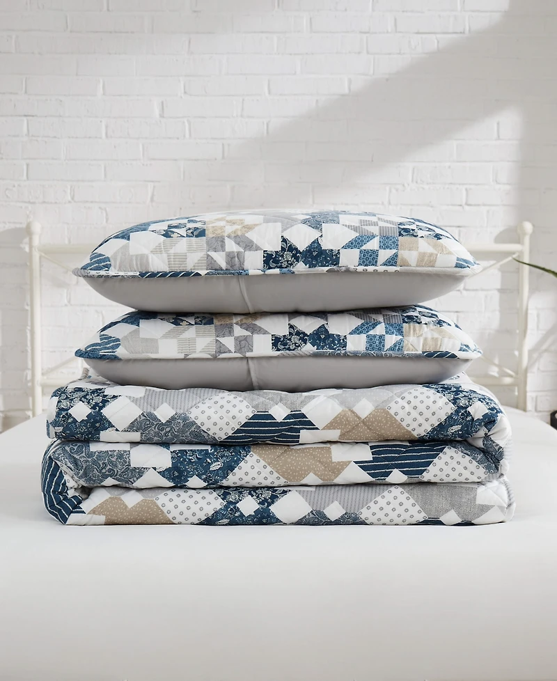 Lucky Brand Serra Patch Reversible 3-Pc. Quilt Sets