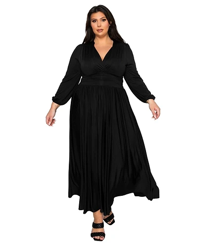 L I V D Plus Solene Empire Waist Dress