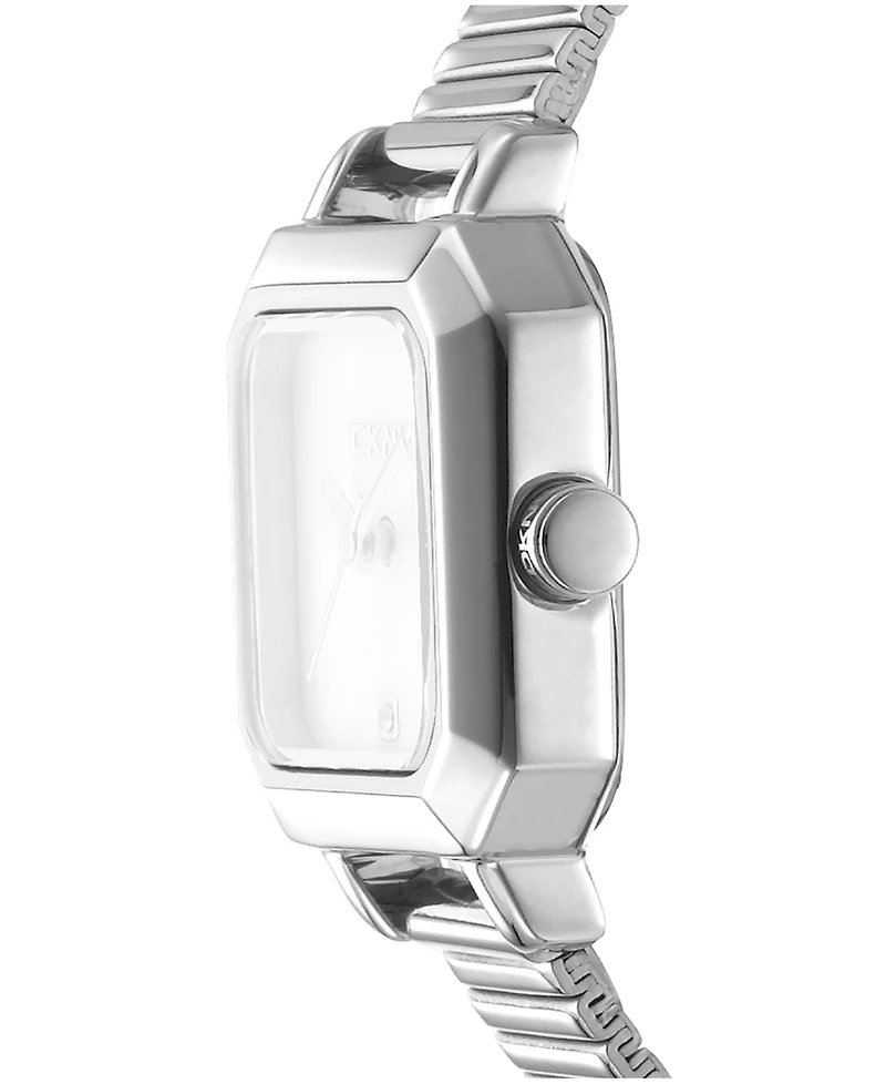 Dkny Women's Silver Dial Stainless Steel Tubogas Bracelet Watch, 22mm