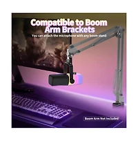 Zealsound Xlr/Usb Gaming Podcast Microphone - Rgb Lights, One-Touch Mute, 3.5mm Monitor Jack & Volume Knob for Pc/Mac/PS4/PS5/Phone