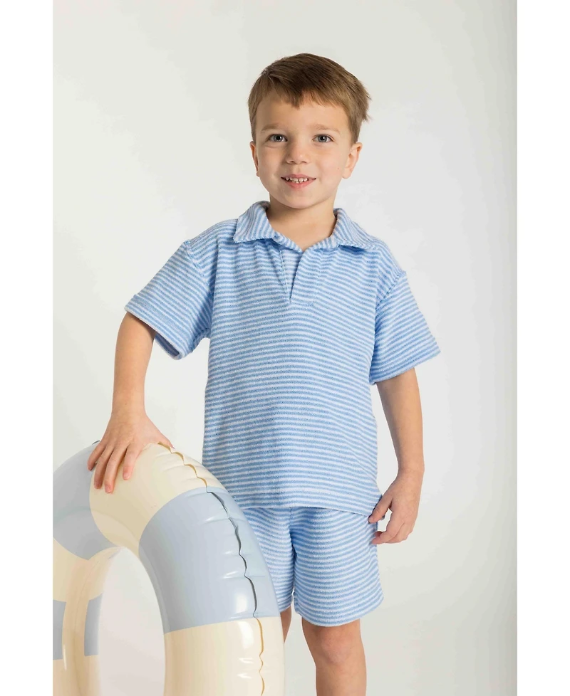 Florence Eiseman Little Boys Stripe Terry Polo