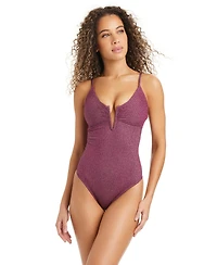 Bar Iii Rib & Shine Over-The-Shoulder Monokini, Macy's Exclusive