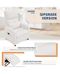 gaomon Power Recliner Chair with Massage and Heat, Adjustable Electric Recliner Ergonomic Overstuffed Tall Back, Padded Seat