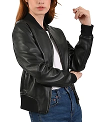Frye Women's Bomber Lamb Leather Jacket