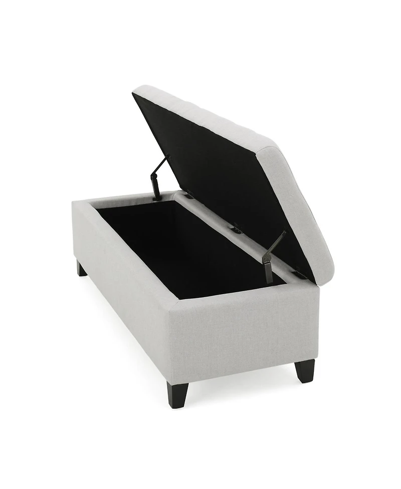 Streamdale Furniture Upholstered Storage Ottoman Bench -300lbs.