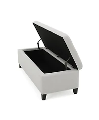 Streamdale Furniture Upholstered Storage Ottoman Bench -300lbs.