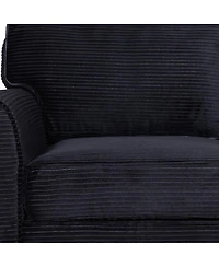 Streamdale Furniture 57" Modern Corduroy 2-Seater Sofa with Removable Cushions & Padded Armrests
