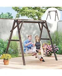 Outsunny 660lbs Porch Swing Frame, Swing Chair Sd Only for Diy Painting