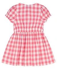 Tommy Hilfiger Girls' 2T-6X Gingham Tie-Front Dress