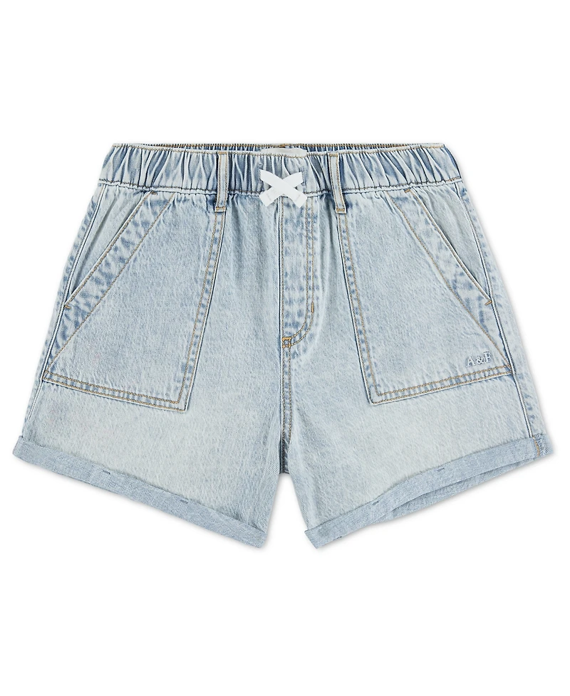abercrombie kids Girls' High-Rise Denim Shorts