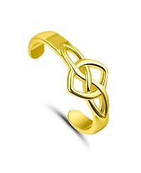 Giani Bernini Celtic Sign Adjustable Toe Ring. 18kt Gold over Sterling Silver. Created for Macy's.
