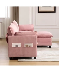 Streamdale Furniture 102" Oversized Modular Sectional Sofa with Movable Ottoman