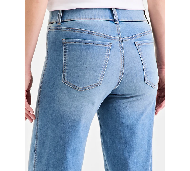 Style & Co Petite Cropped Wide Leg Jeans, Macy's Exclusive
