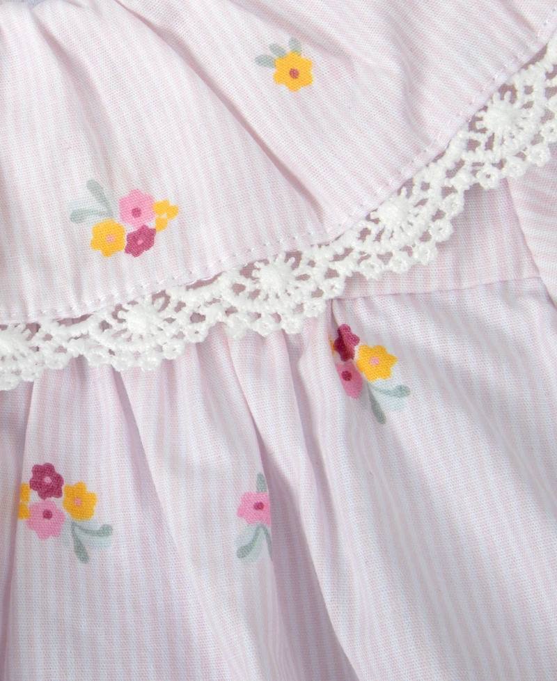 Baby Essentials Girls' Ditsy Floral Bubble Romper & Headband, 2-Piece Set