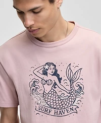 Sun + Stone Men's Surf Haven Mermaid Graphic Cotton T-Shirt, Macy's Exclusive