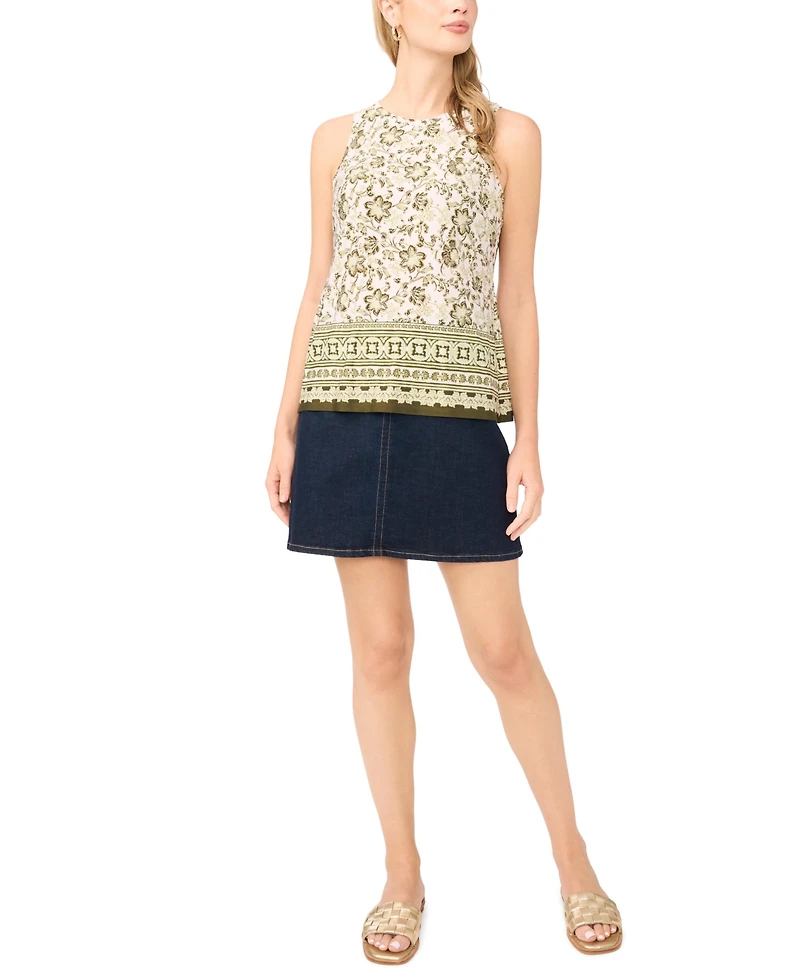 Vince Camuto Women's Printed Sleeveless Tank Top