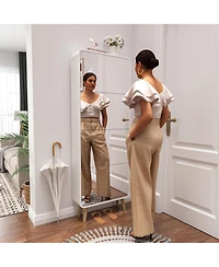 Rainsken Mirror Shoe Cabinet