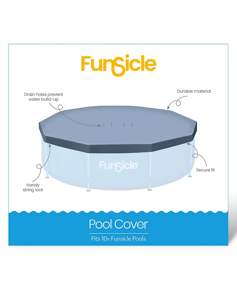Funsicle 10ft Round Above Ground Frame Pool Debris Cover, Accessory Only