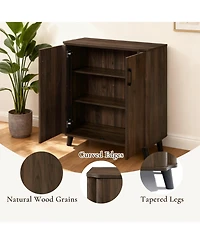 LuxenHome Manufactured Wood Door Storage Cabinet