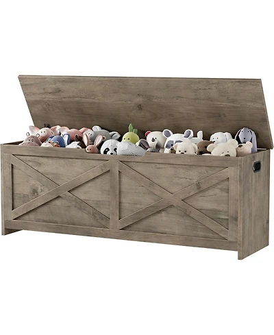 gaomon 47.2" Wooden Storage Chest with Safety Hinges