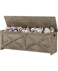 gaomon 47.2" Wooden Storage Chest with Safety Hinges