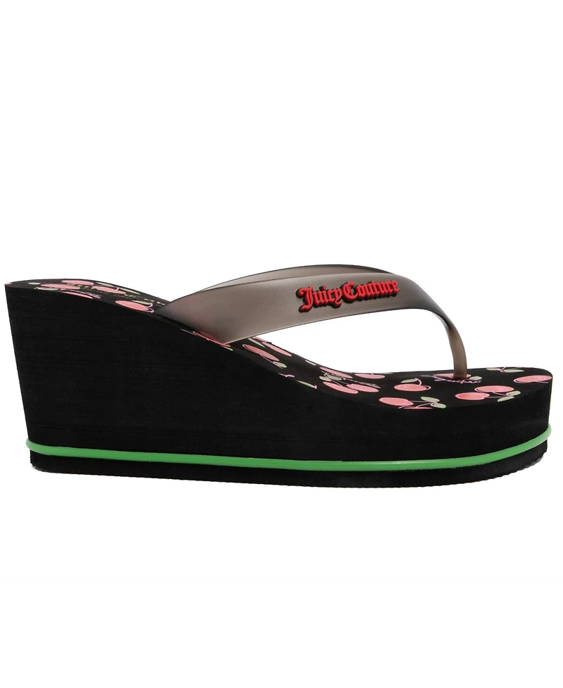 Juicy Couture Women's Platform Thong Wedge Sandals