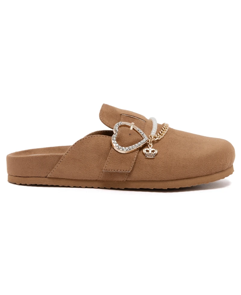 Juicy Couture Women's Dove Heart Buckle Clog Slippers