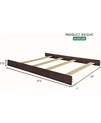 Evolur Atlas Full Size Bed Rails, Durable Hardwood, Child Comfortable, Simple & Secure Installion