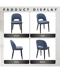 gaomon Wooden Dining Chairs Set of 6, Modern Fabric Upholstered Dining Room Chair, Large Dining Room Kitchen Chairs with High Back & Deep Seat