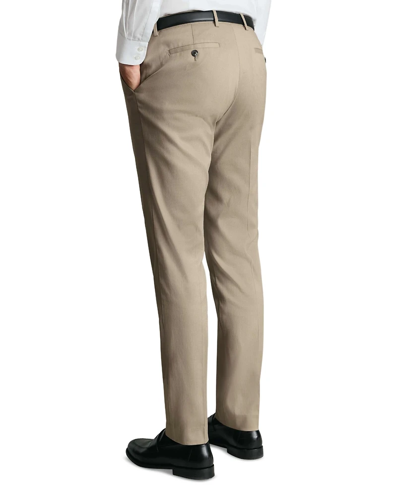 Charles Tyrwhitt Men's Slim-Fit Smart Texture Trousers Pants