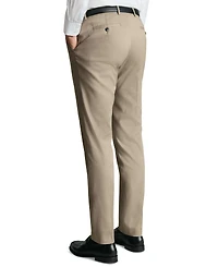 Charles Tyrwhitt Men's Slim-Fit Smart Texture Trousers Pants