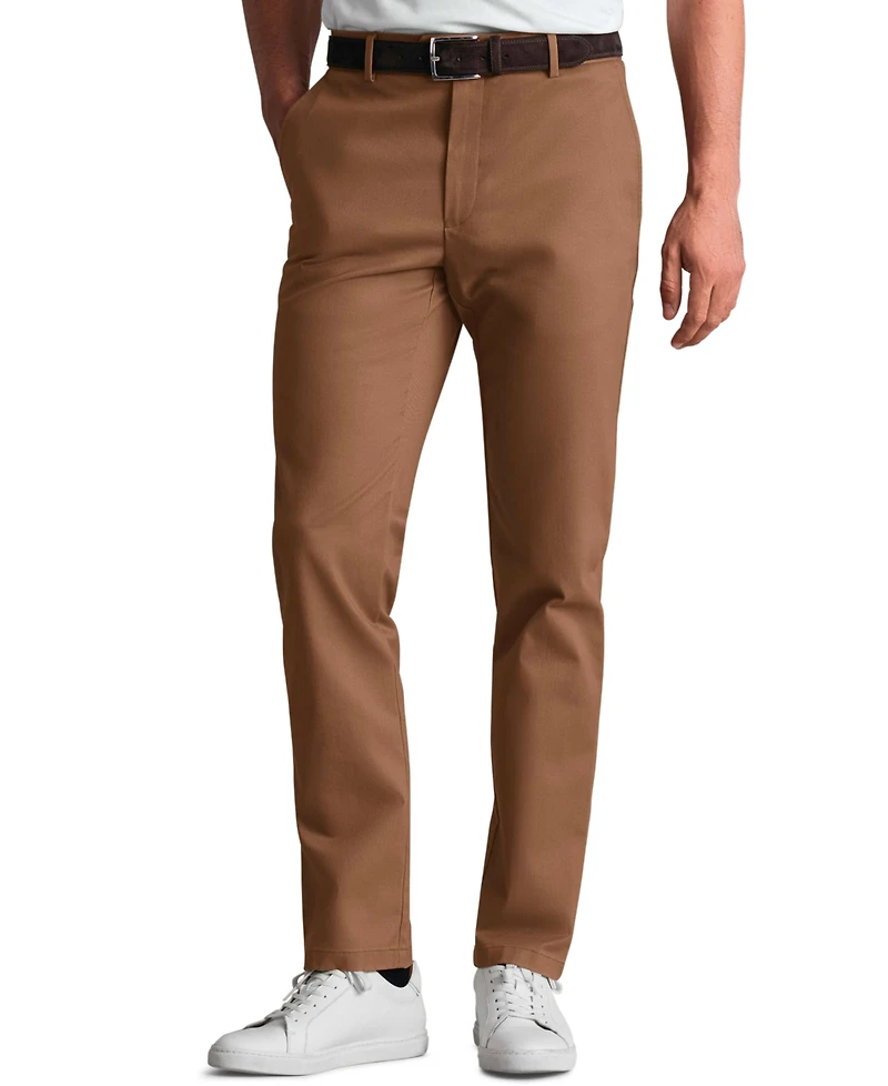 Charles Tyrwhitt Men's Toffee Slim-Fit Ultimate Chinos Pants