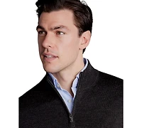 Charles Tyrwhitt Men's Long Sleeve Quarter-Zip Merino Wool Sweater
