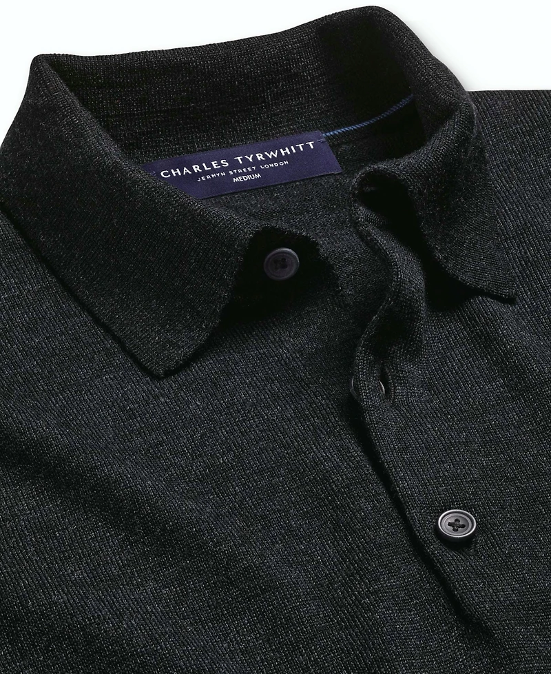 Charles Tyrwhitt Men's Merino Wool Polo Sweater