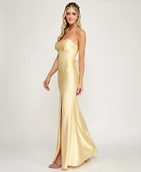 Emerald Sundae Juniors' Strapless Corset Gown