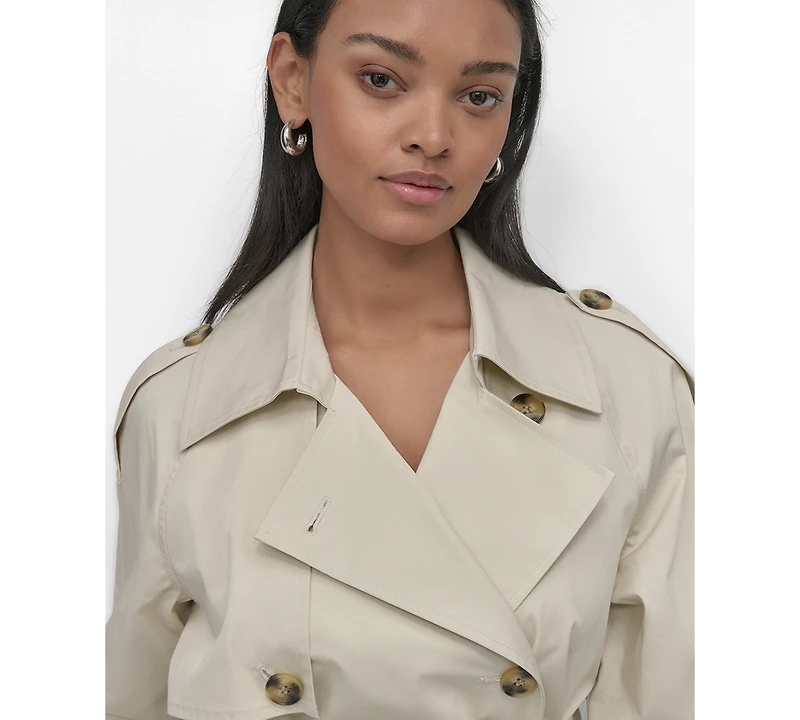 Dkny Jeans Women's Double Breasted Trench Coat