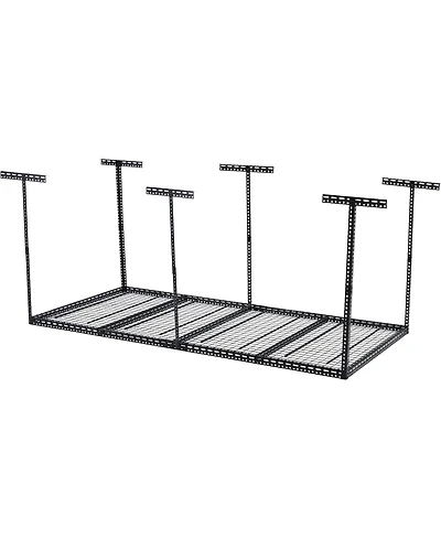 gaomon 4x8 ft Overhead Garage Storage Rack, Height Adjustable Metal Ceiling Rack, 660 Lbs Capacity, 6 Vertical Posts