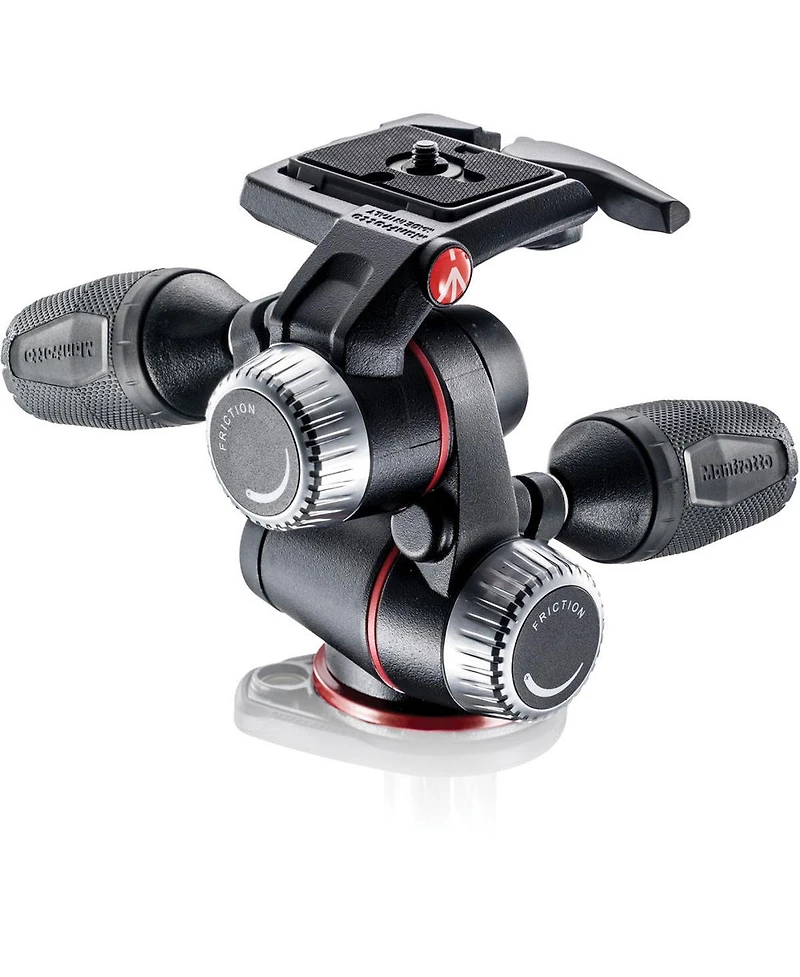 Manfrotto X-pro 3-Way Tripod Head, for Camera Tripods, Fluid Ball Head, Camera Stabilizer, Photography Accessories